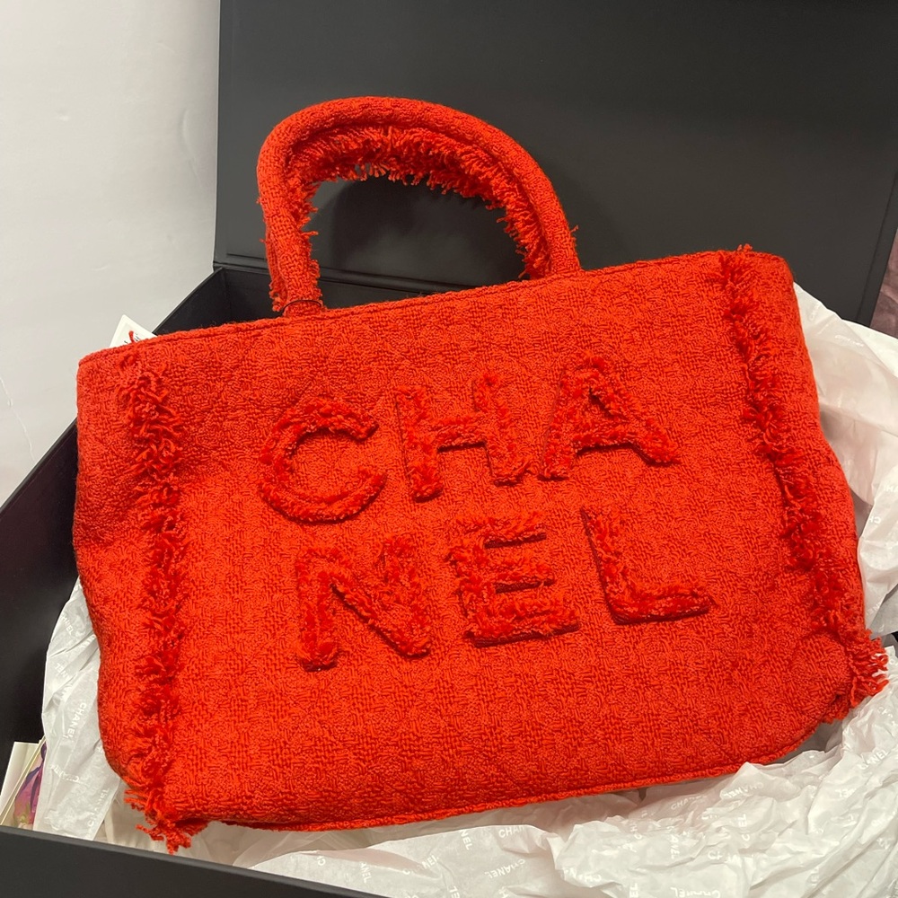 Chanel Red Tote Bag